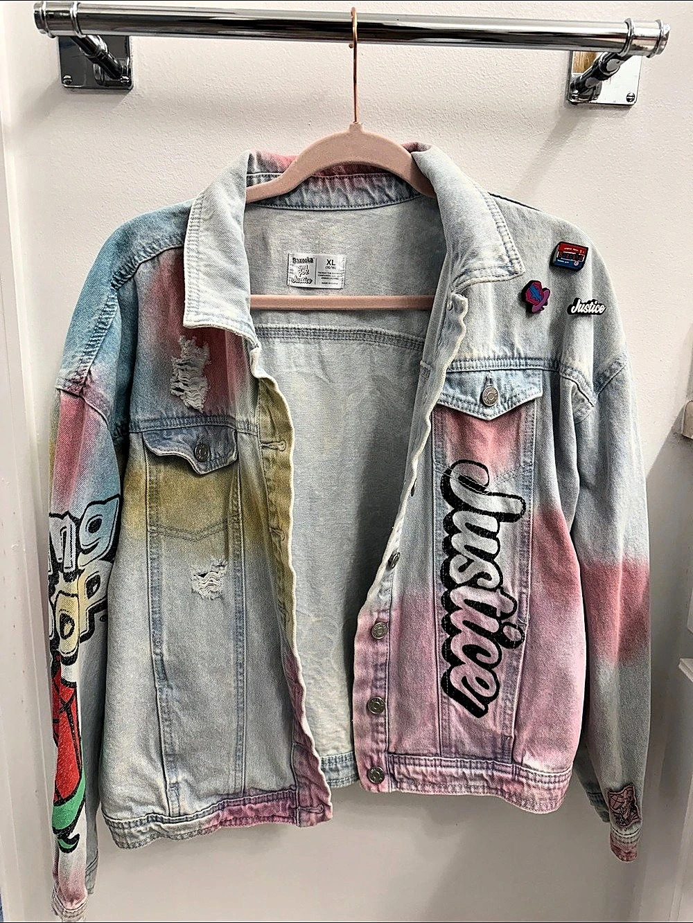 Justice Bazooka graphic denim jacket Graphic Denim Jacket Size XL